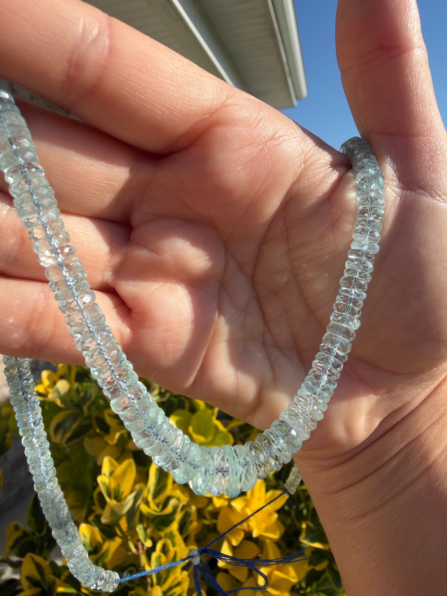 Custom Aquamarine Strand in 14k Gold