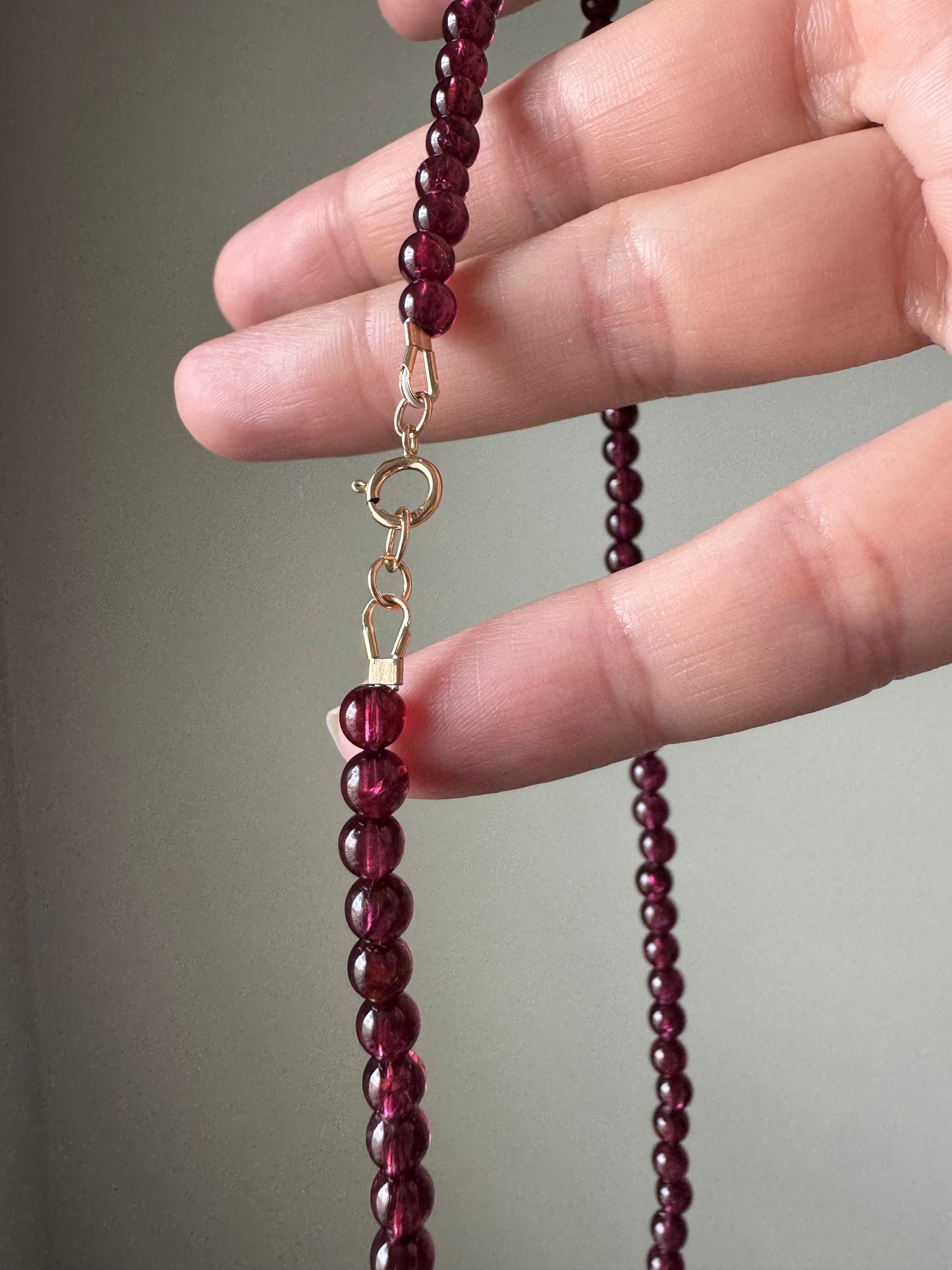 Faceted White Moonstone Bead Necklace 14k gold