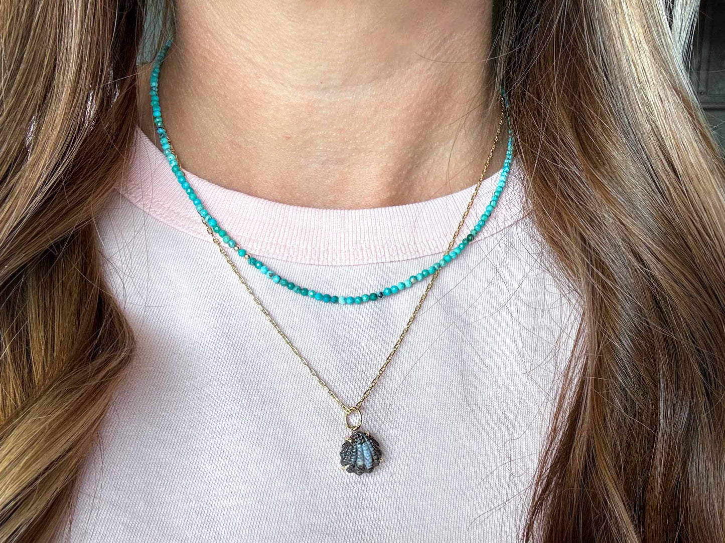 Dainty Turquoise Beaded Necklace