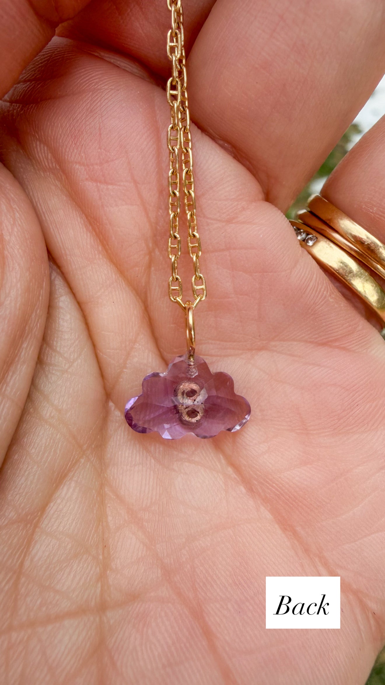 Amethyst Cloud with Diamond, 18k Gold