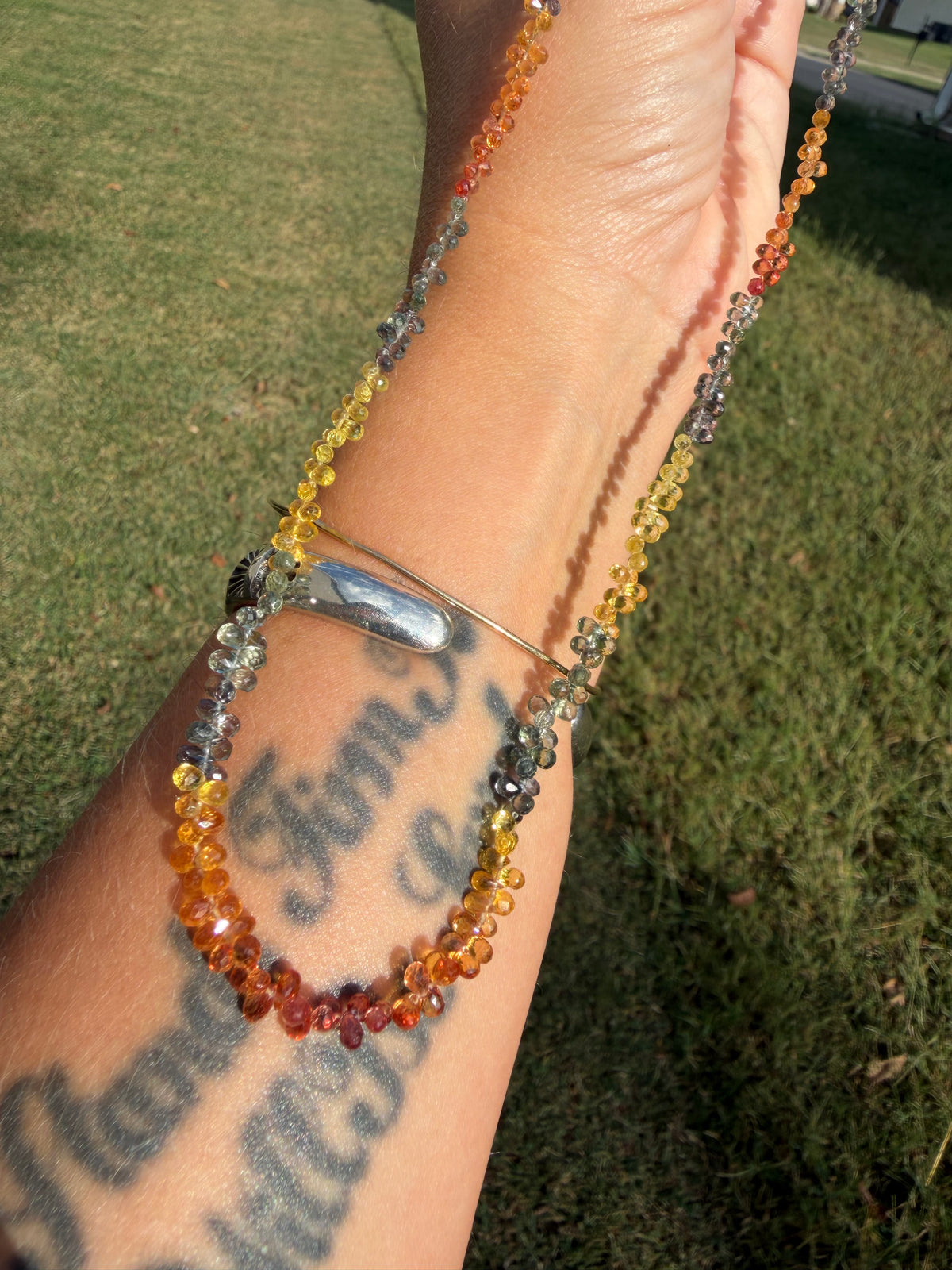Custom - Ceylon Sapphires Fire & Earth Strand