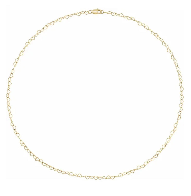 Sweet Hearts Chain 14k