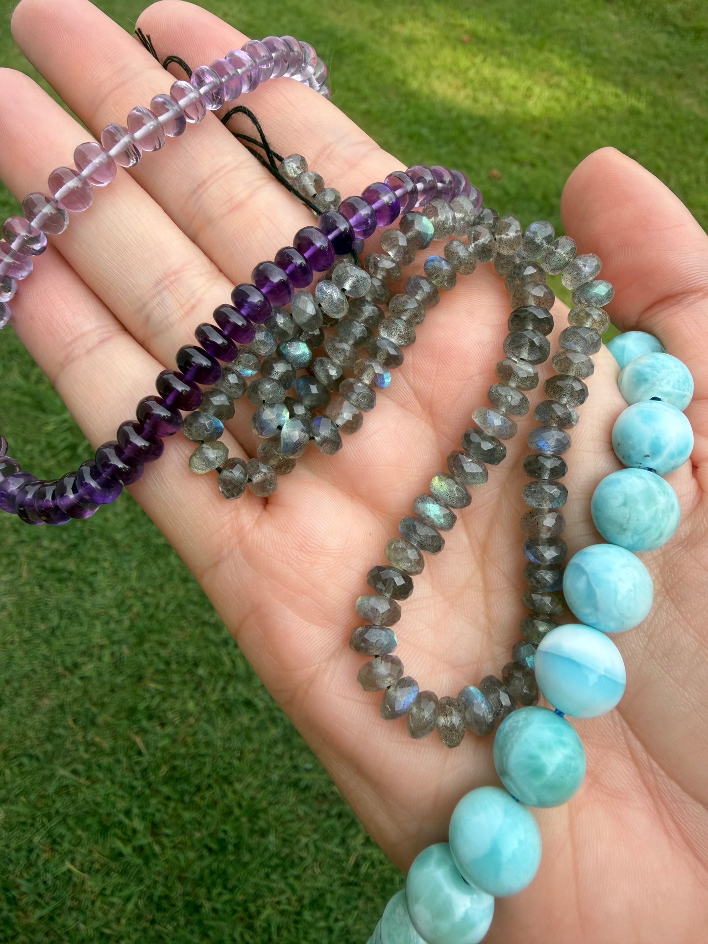Custom - Faceted Labradorite Knotted Gemstone Necklace