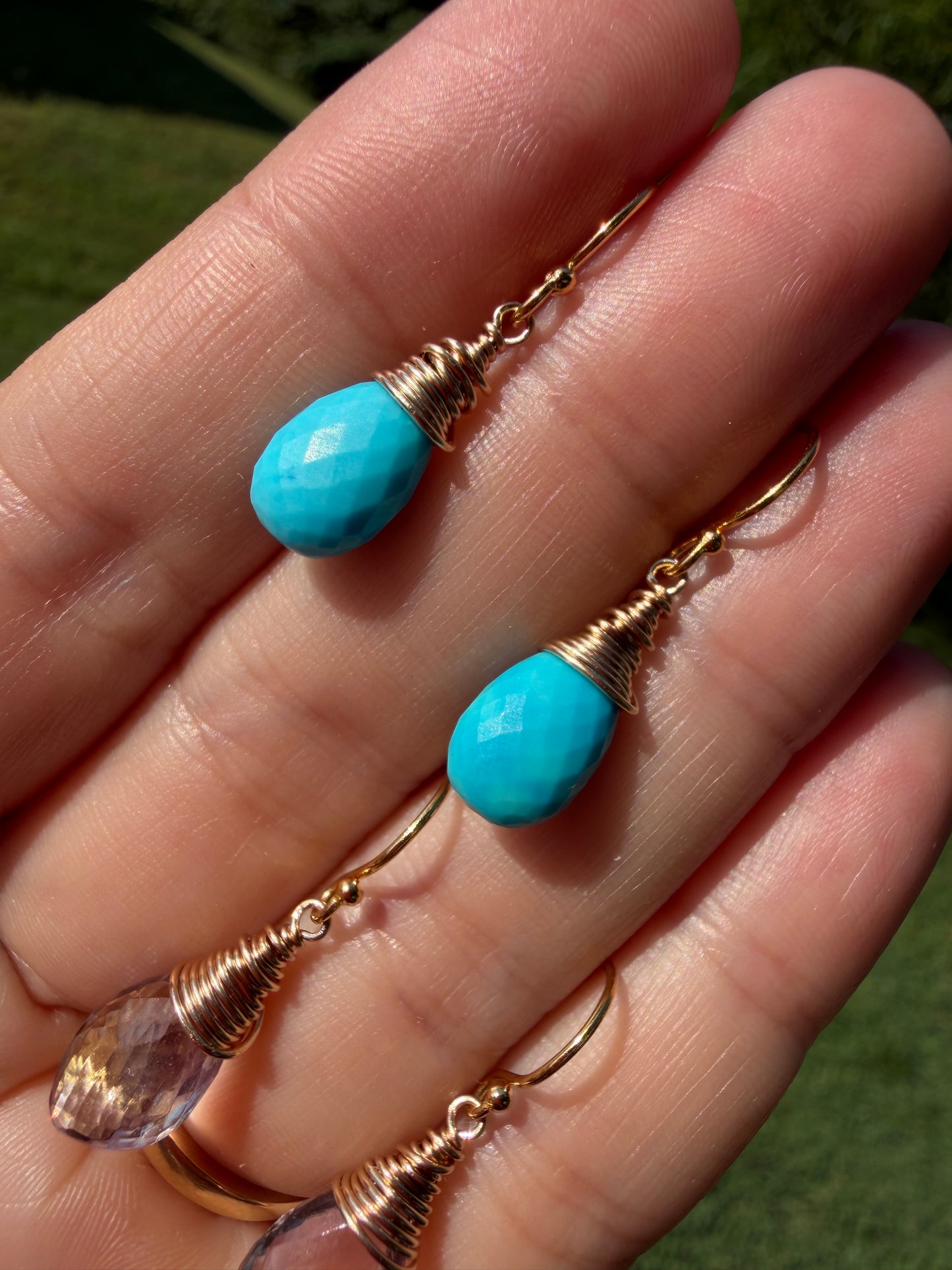 Tibetan Turquoise Drop Earrings