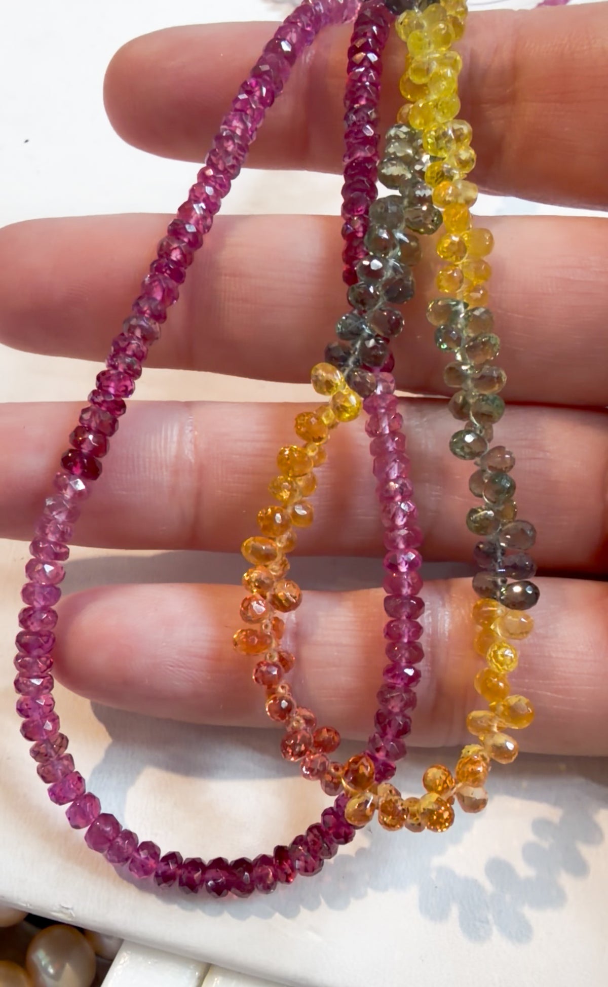 Custom - Vivid Pink Tourmaline Ombre Strand
