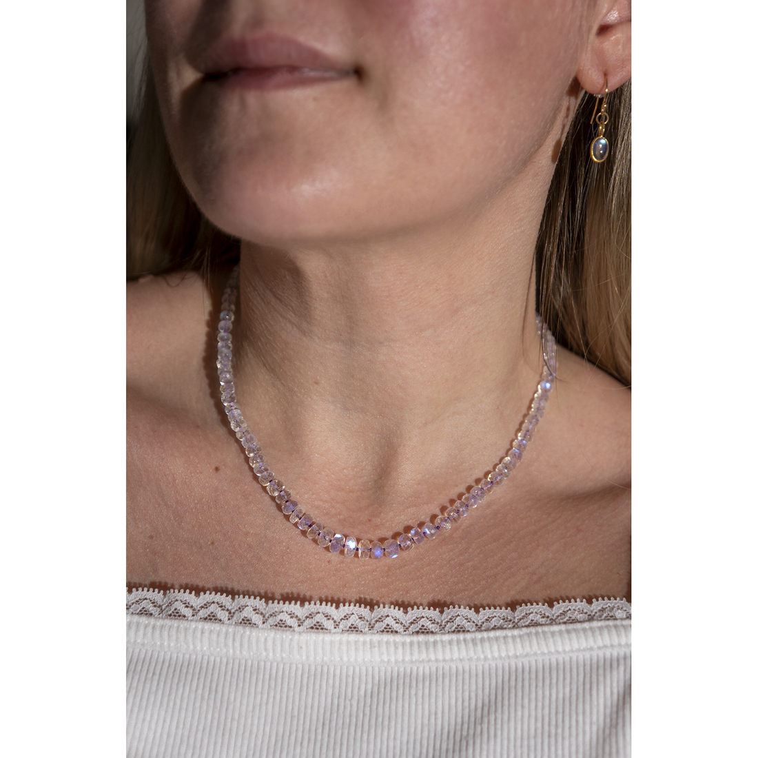 Why should I wear a moonstone beaded necklace?