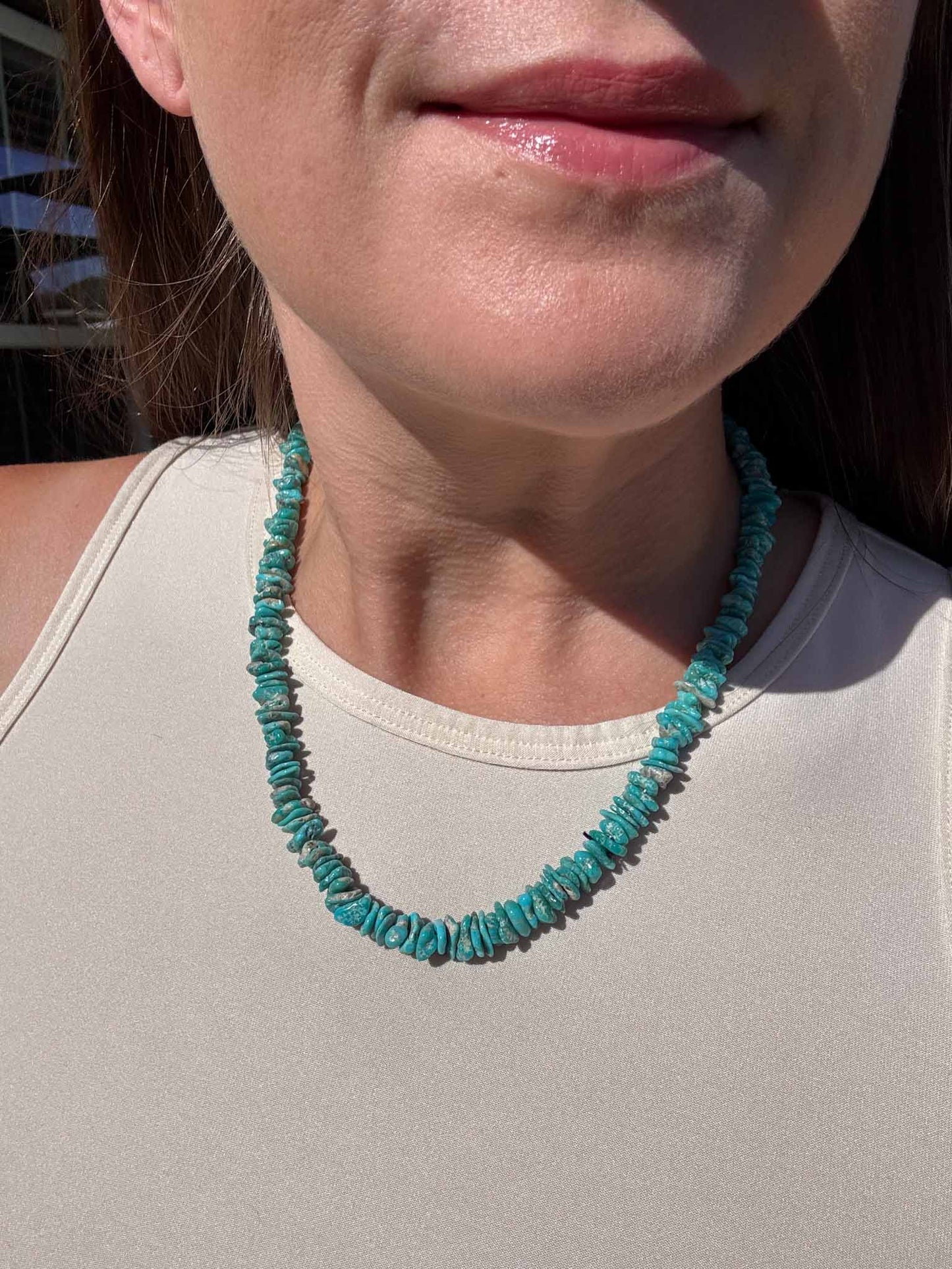 Hansel - Arizona Turquoise Beaded Necklace Solid Gold