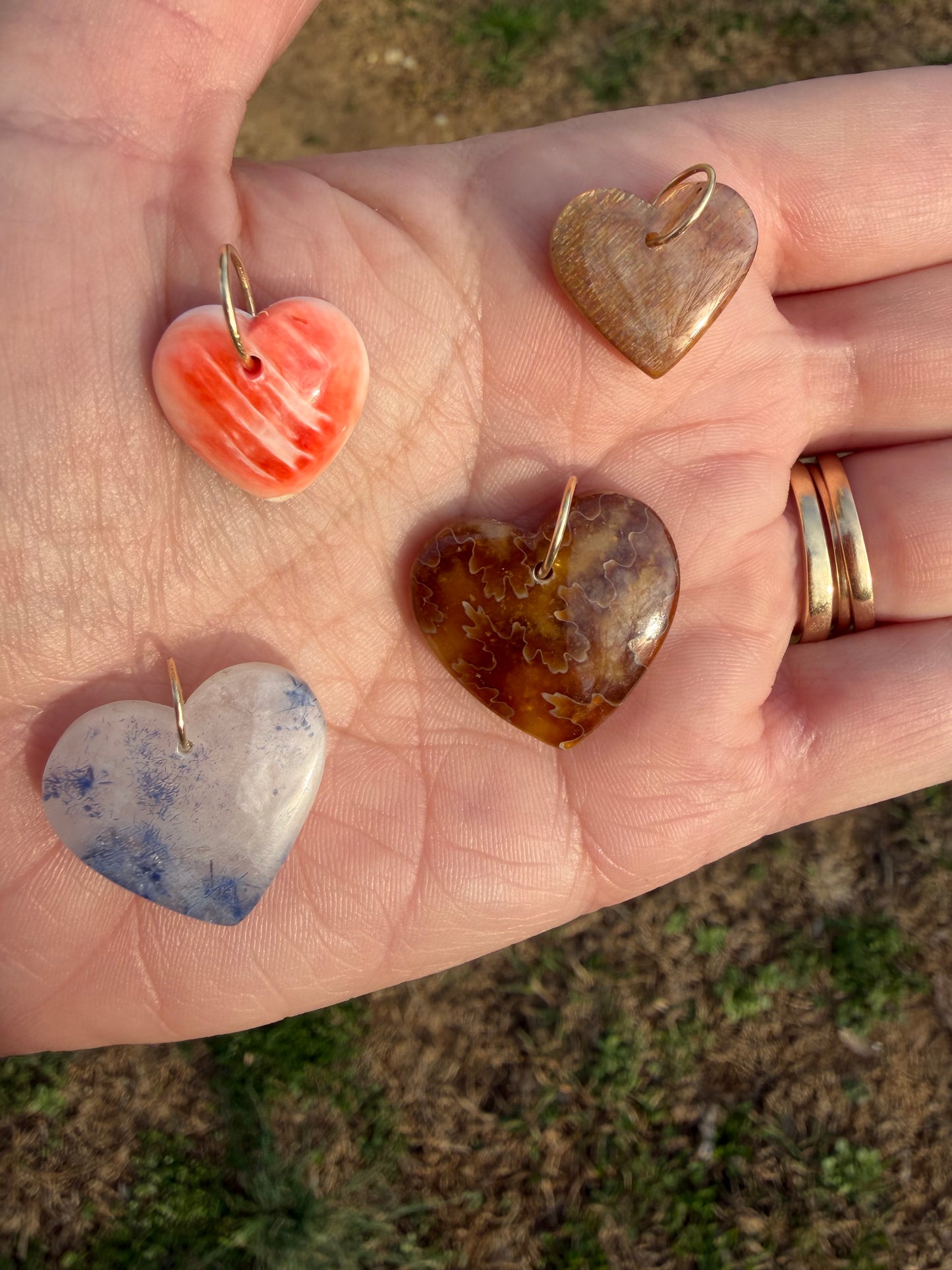 Max - Spiny Oyster Shell Heart Charm