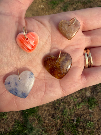 Max - Spiny Oyster Shell Heart Charm