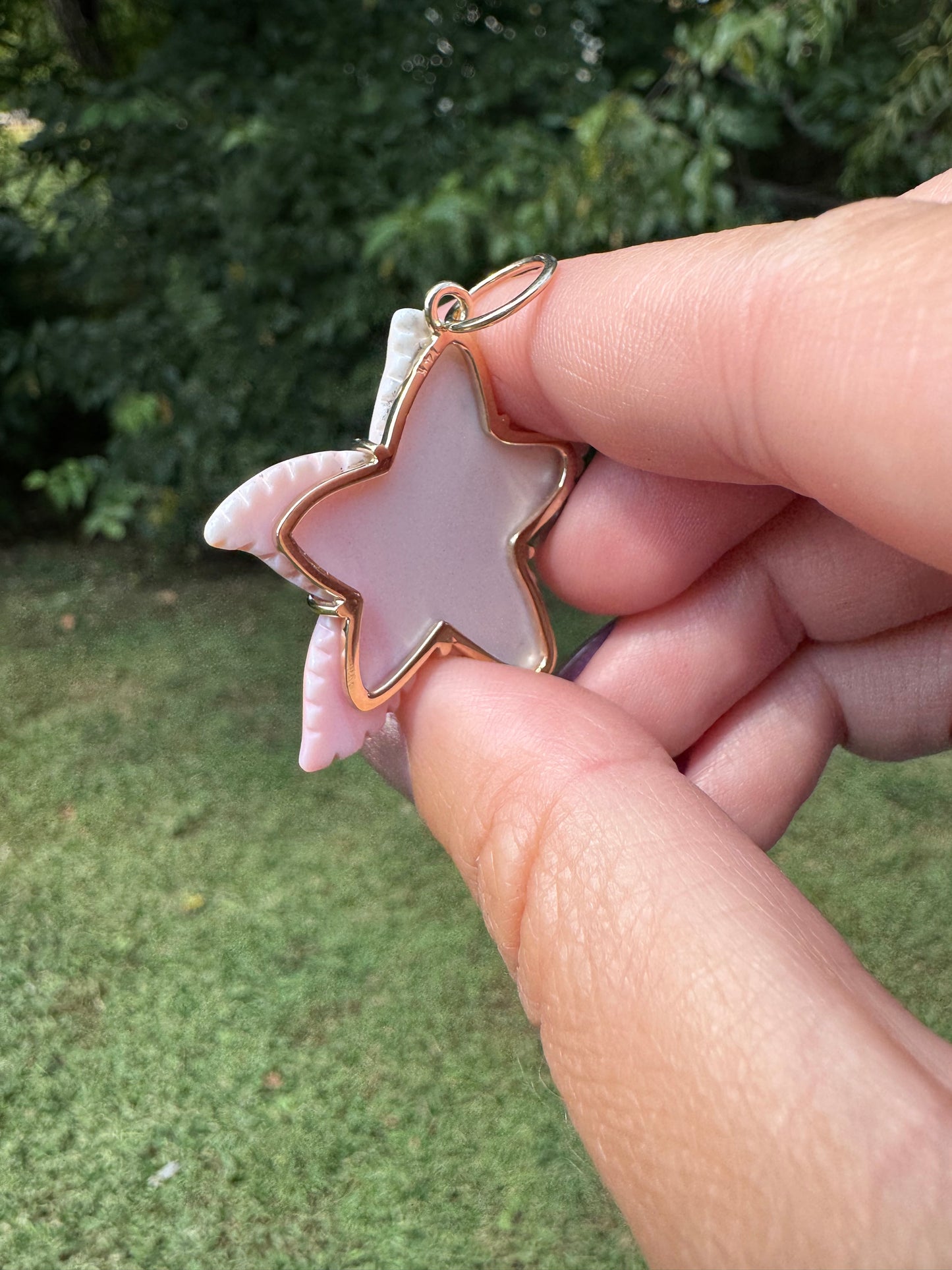 14k Starfish Pendant - Queen Conch