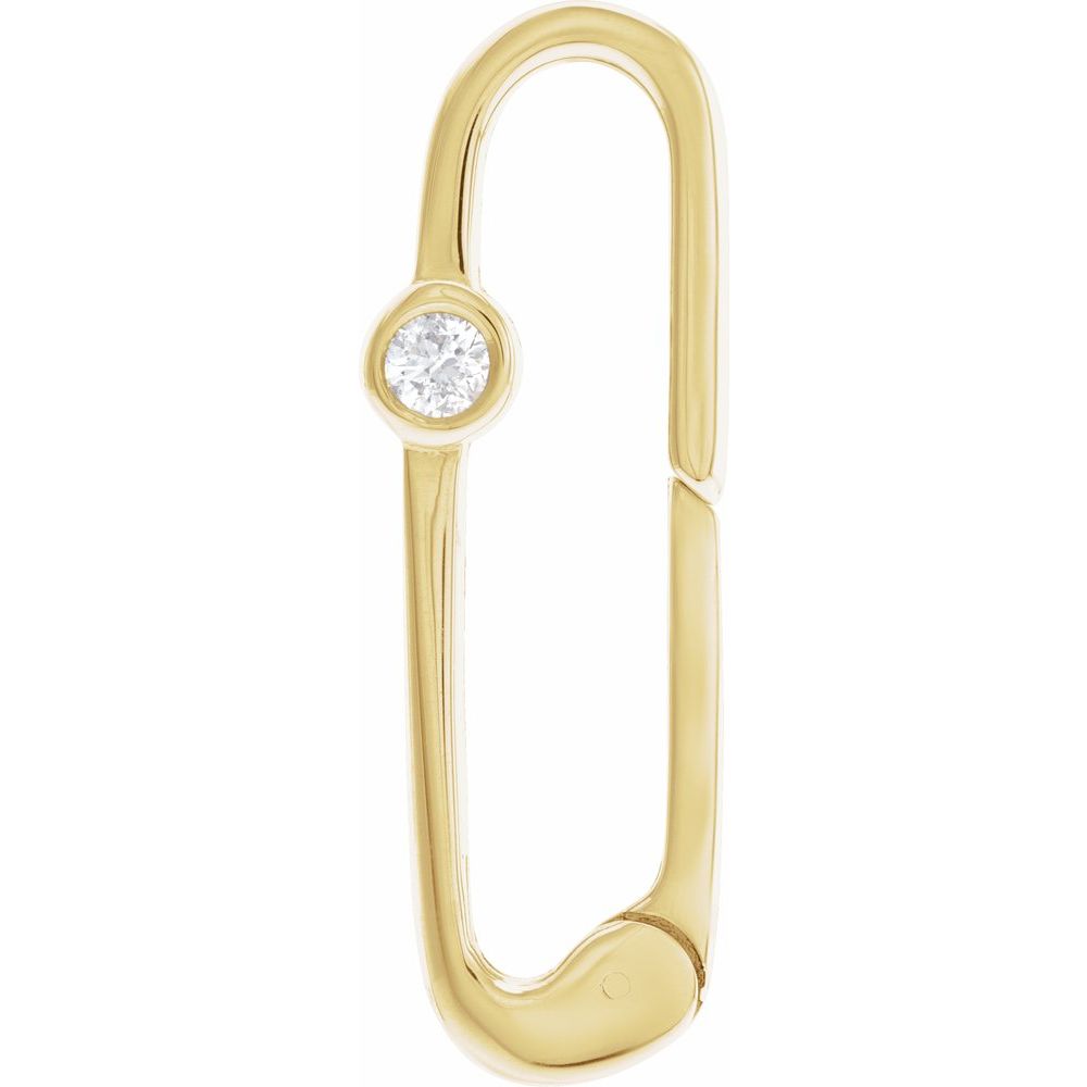 Starlight Bail - 14K Yellow .06 CT Natural Diamond Charm Clasp
