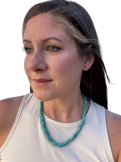 Hansel - Arizona Turquoise Beaded Necklace Solid Gold