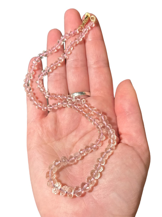 Ceylon Moonstone Knotted Candy Necklace