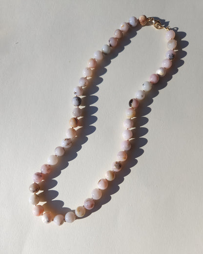 Pink Opal Round Candy Necklace