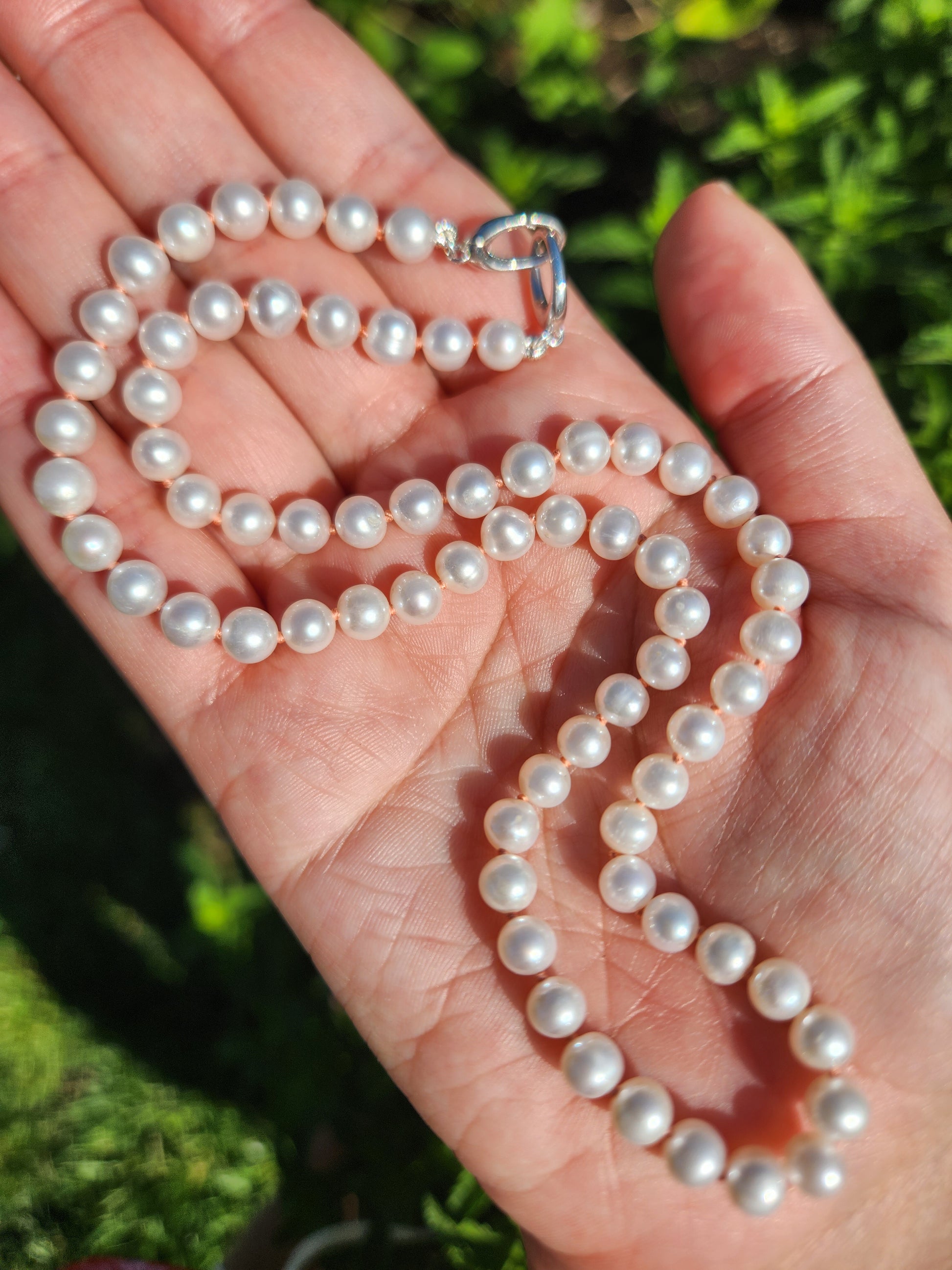 Freshwater Pearl Knotted Candy Necklace