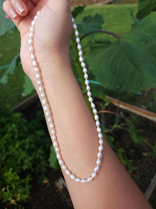 Dainty Freshwater Pearls Knotted Necklace