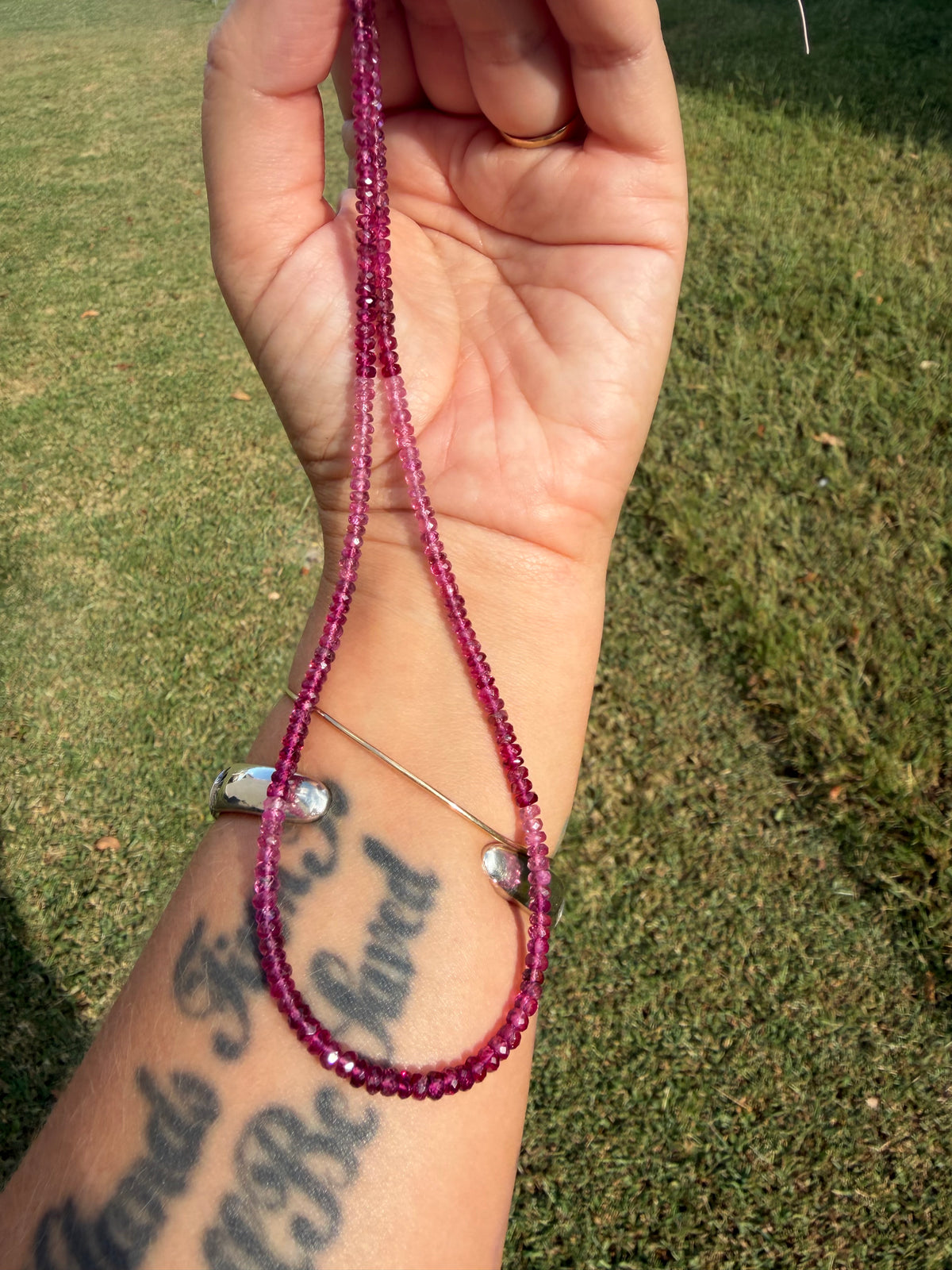 Custom - Vivid Pink Tourmaline Ombre Strand