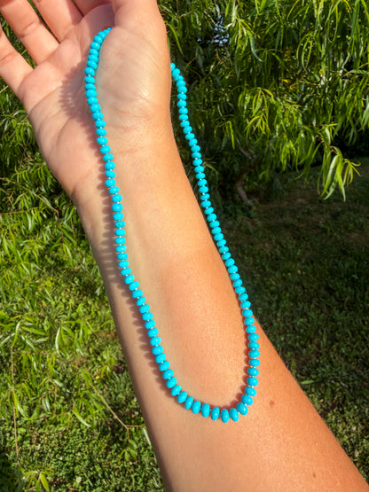 Stunning Kingman Turquoise Necklace 14k Gold