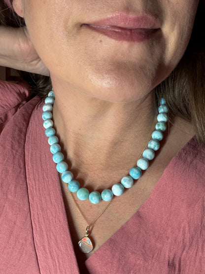 Custom - Larimar Knotted Necklace