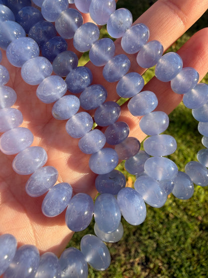 Namibian Chalcedony Strand Sterling Silver, Made to Order