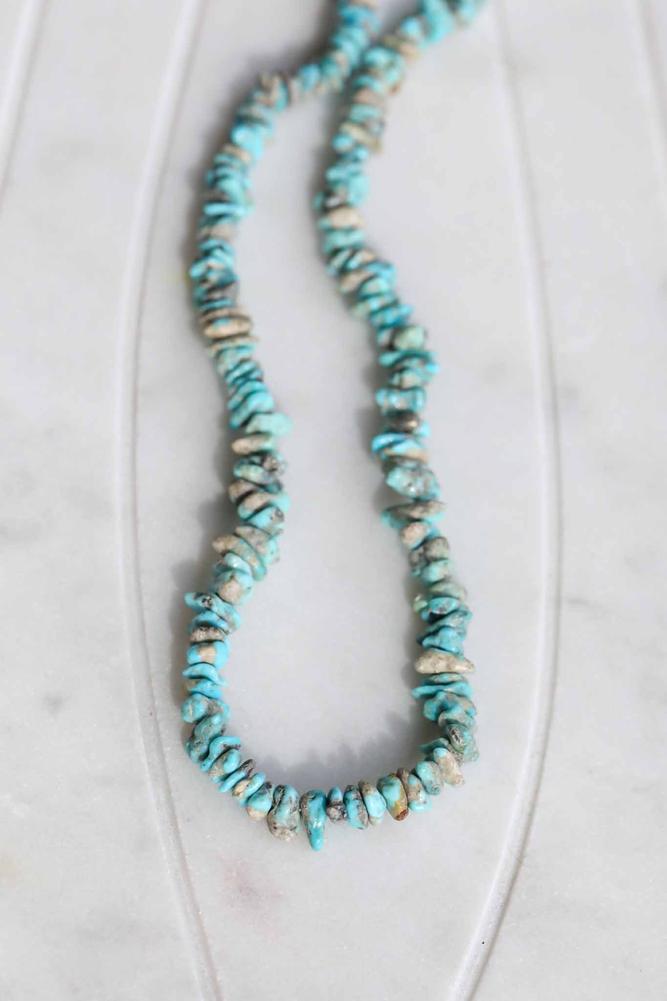 Hansel II - Arizona Turquoise Beaded Necklace Gold Filled