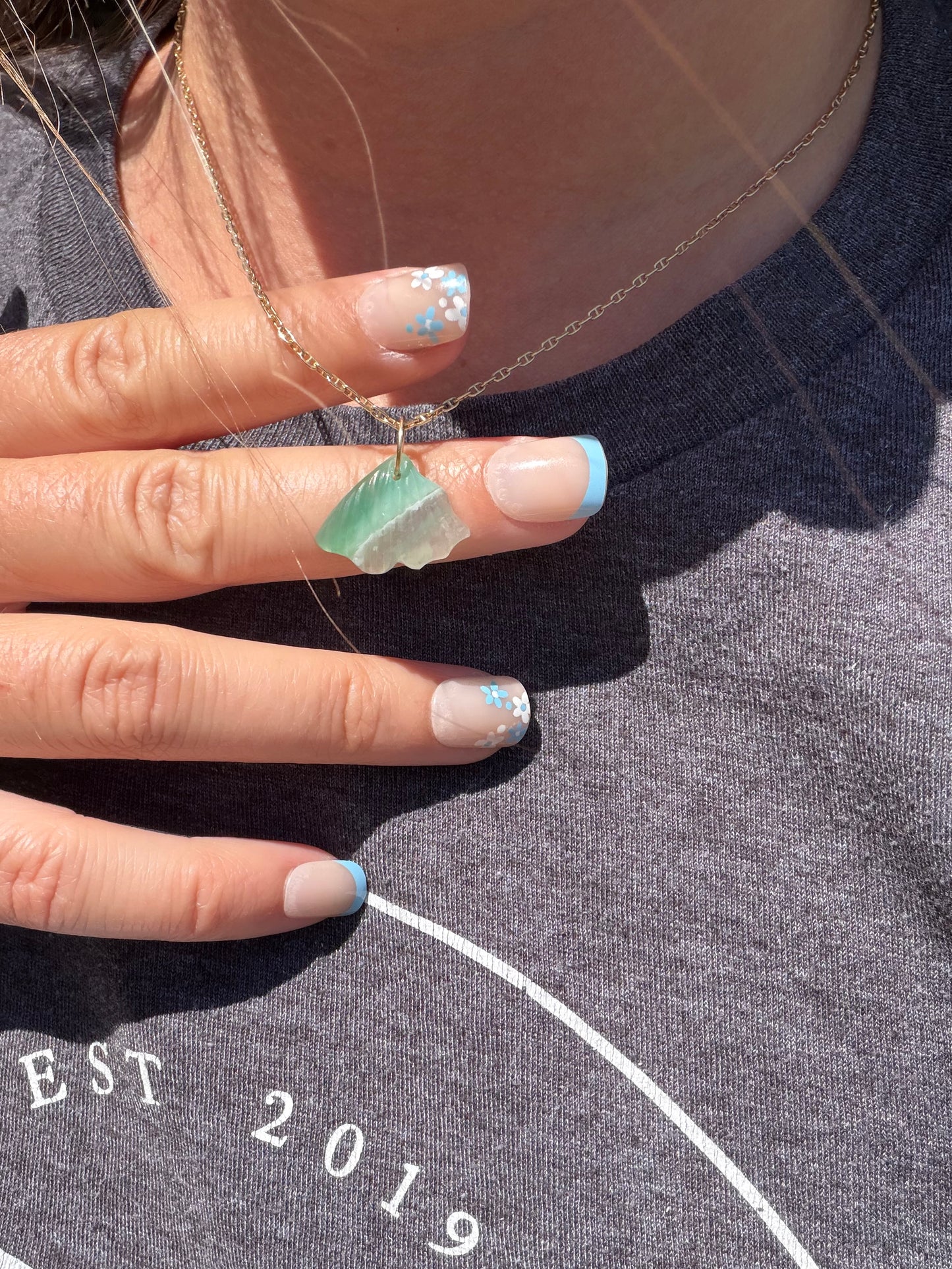Aventurine Fish Tail Charm