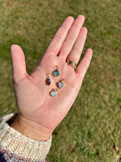 Little World Boulder Opal Charm 14k