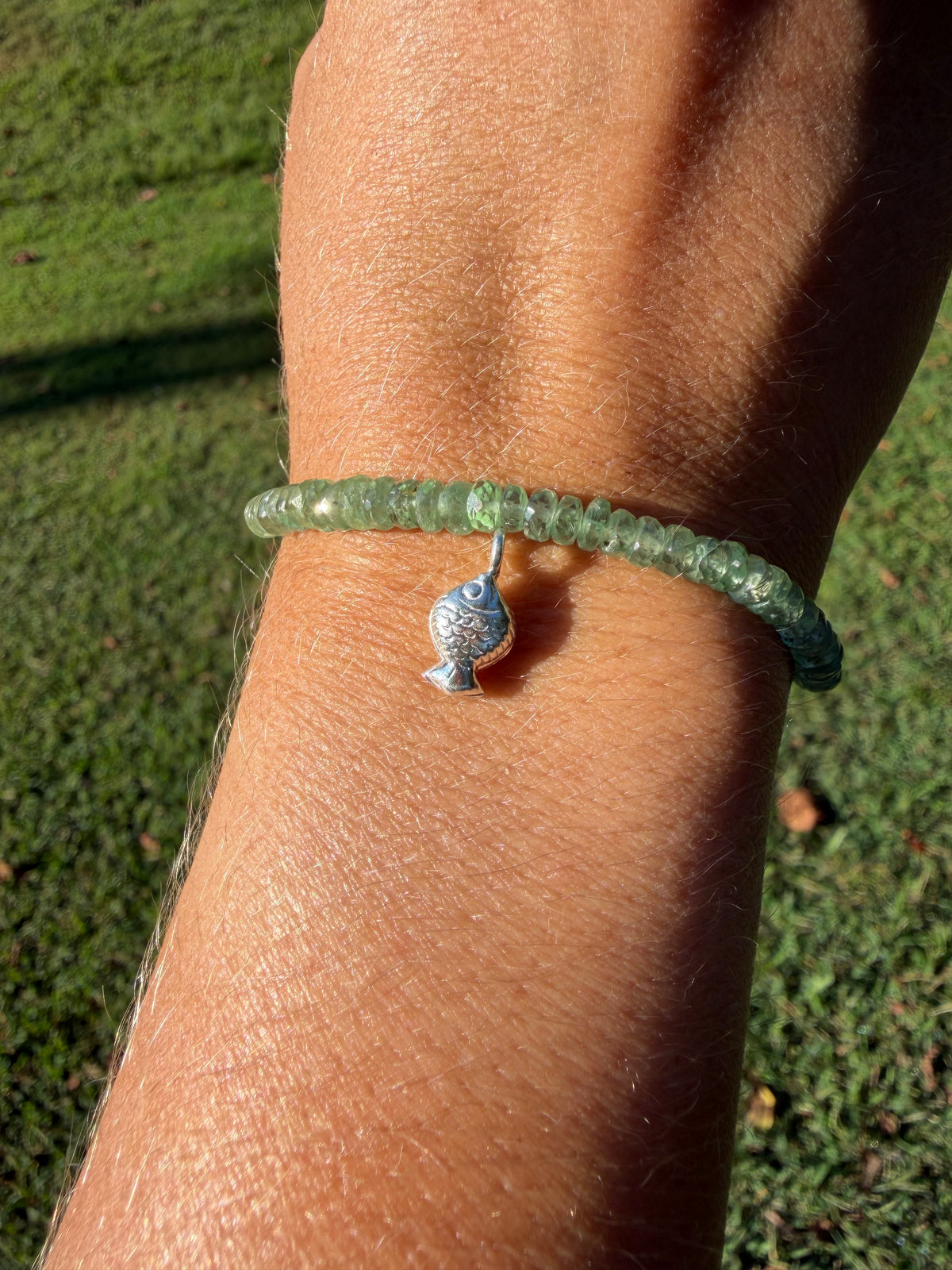 Made To Order: Botanical Green Kyanite Bracelet or Necklace, Silver