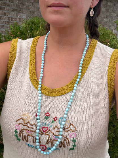 The Waterfall Larimar Necklace, Sterling Silver