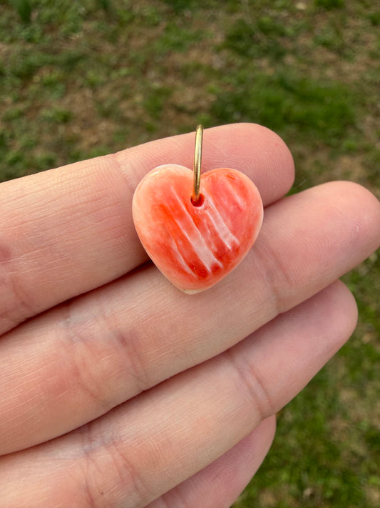 Max - Spiny Oyster Shell Heart Charm