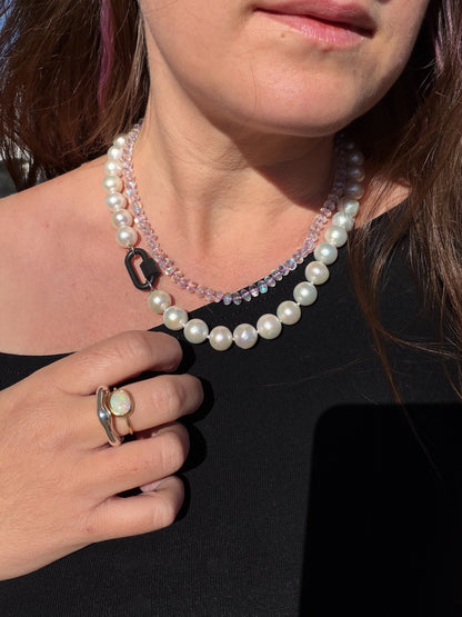 Gorgeous Madagascar Moonstone Knotted Candy Bead Strand 14k