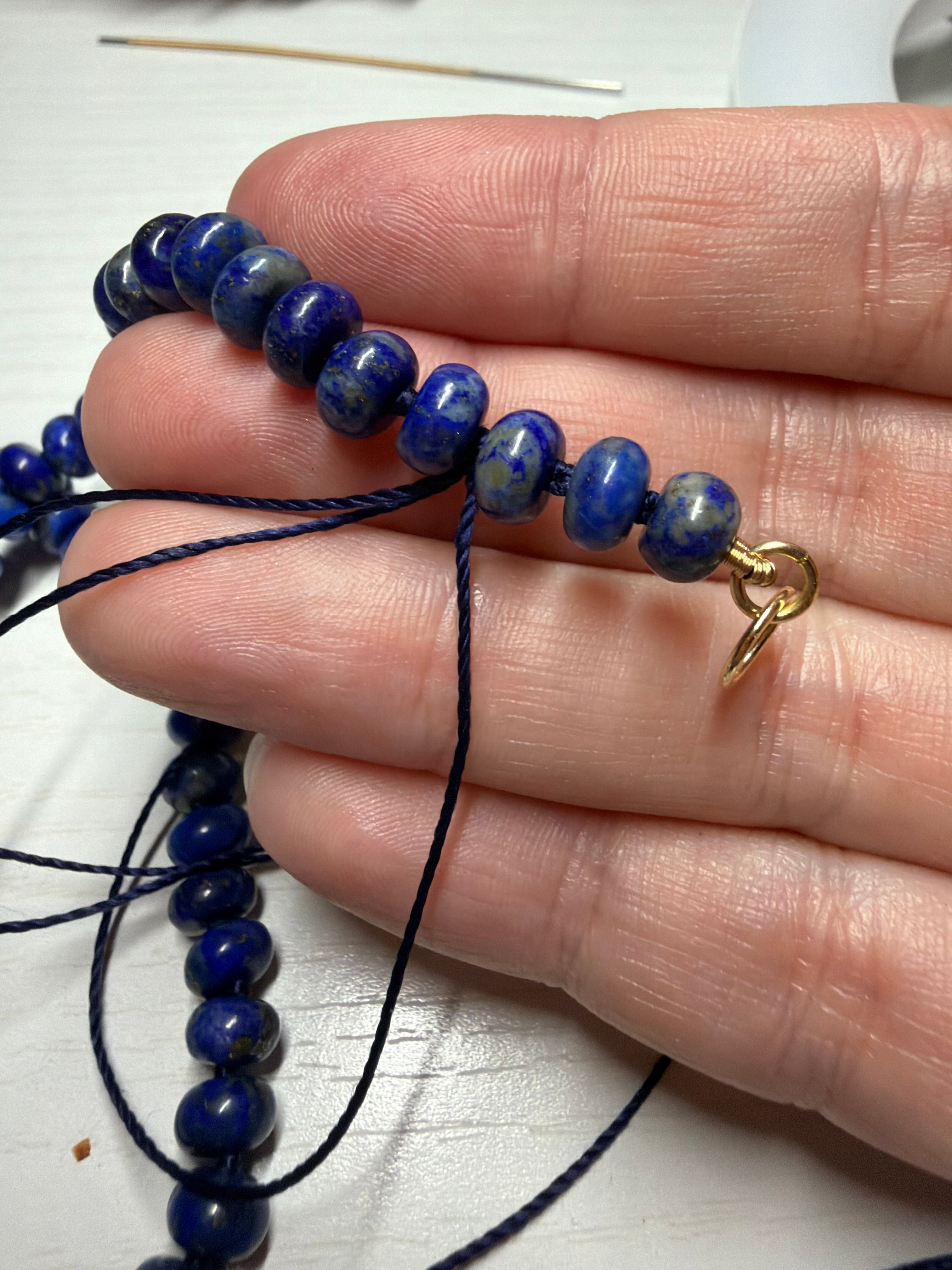 Midnight Blue, Lapis Lazuli Strand in 14k Gold – Brittany Myra Jewelry