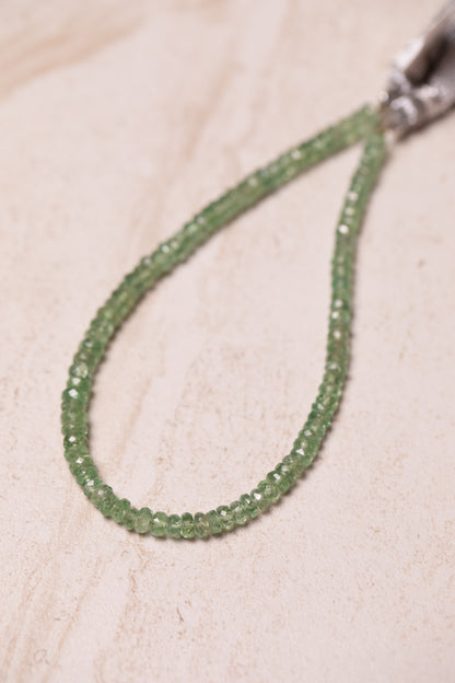 Made To Order: Botanical Green Kyanite Bracelet or Necklace, Silver