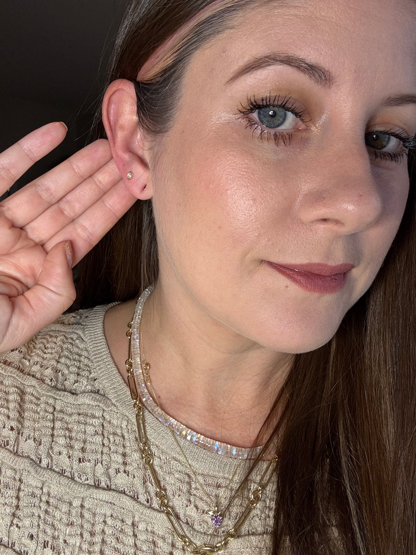 Nova Ray Natural Diamond Marquise Studs 14k Gold