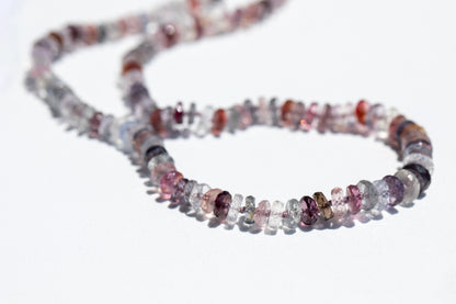 Faceted Spinel Knotted Gemstone Candy Necklace 14k Gold