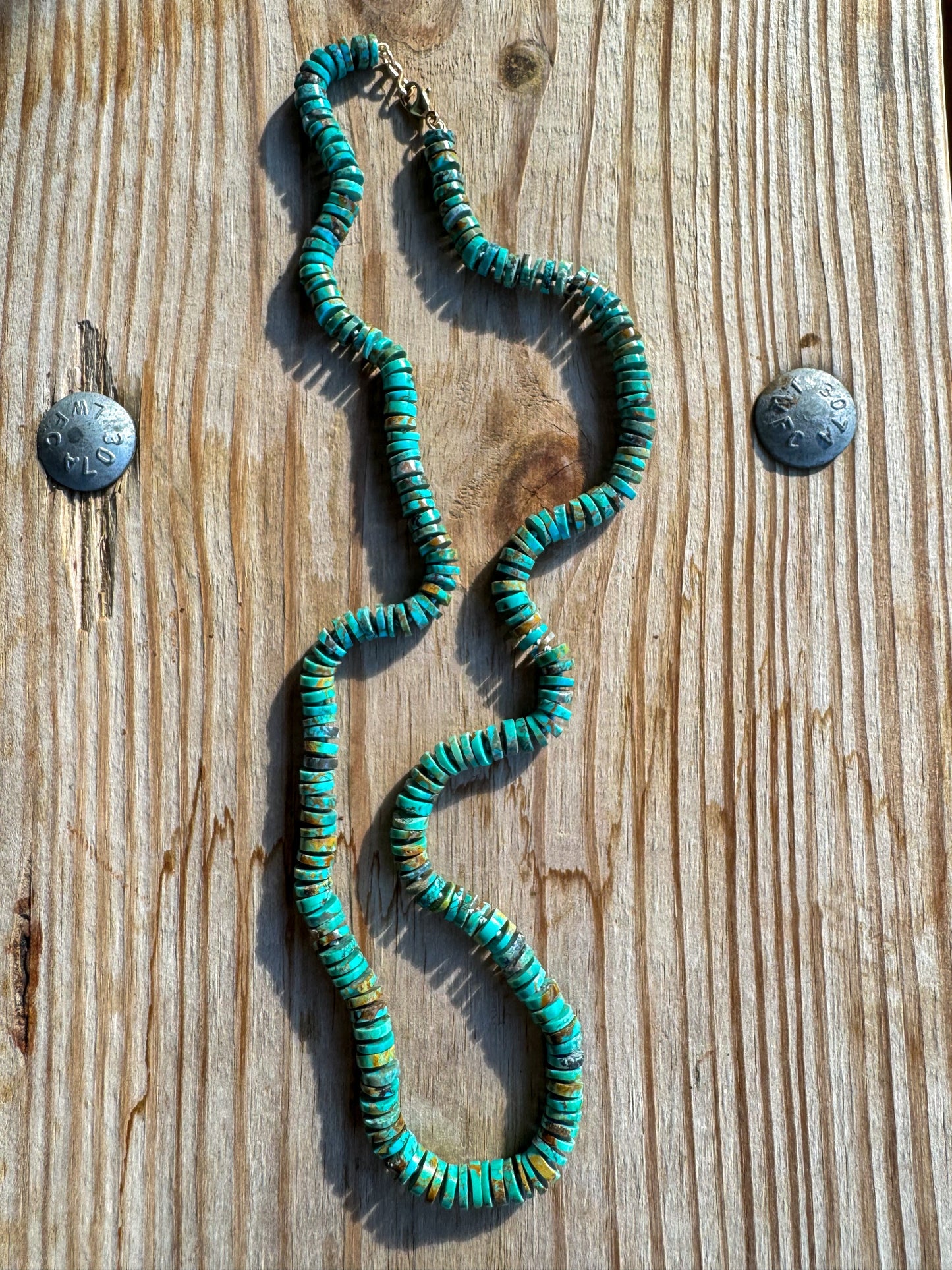 Earthy Articulated Turquoise Knotted Candy Necklace
