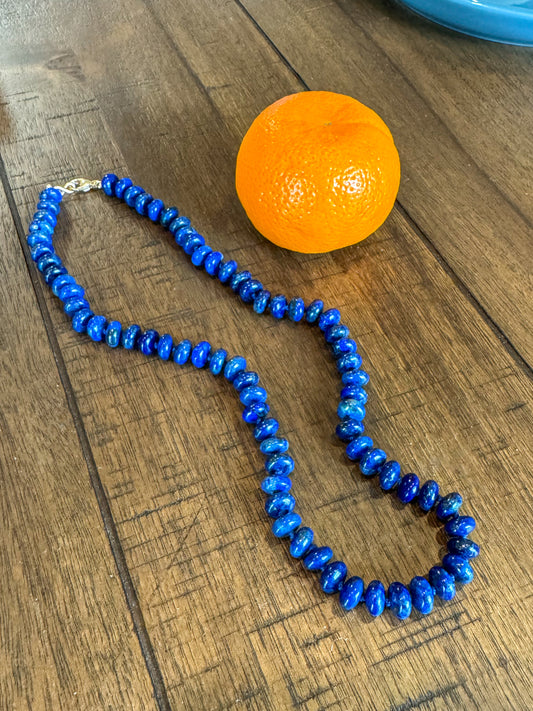 Belle Bleue | Gorgeous Lapis Lazuli Knotted Bead Candy Necklace