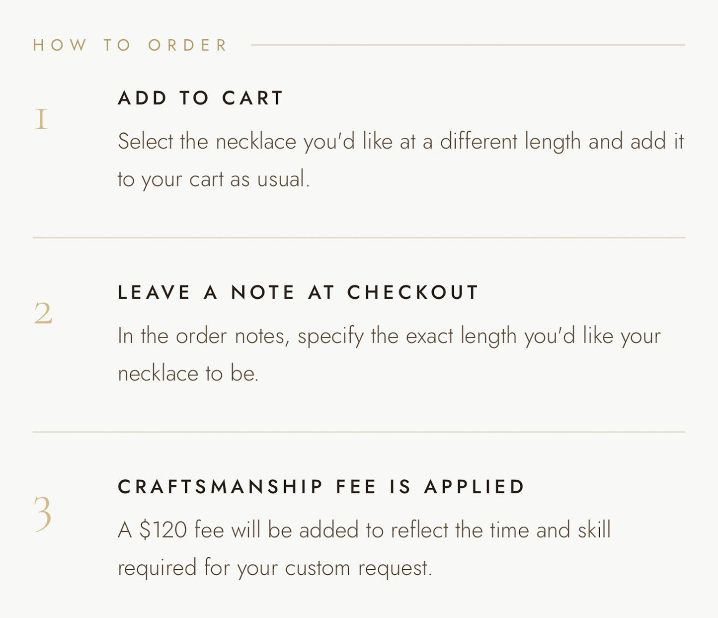 Restringing for available necklaces