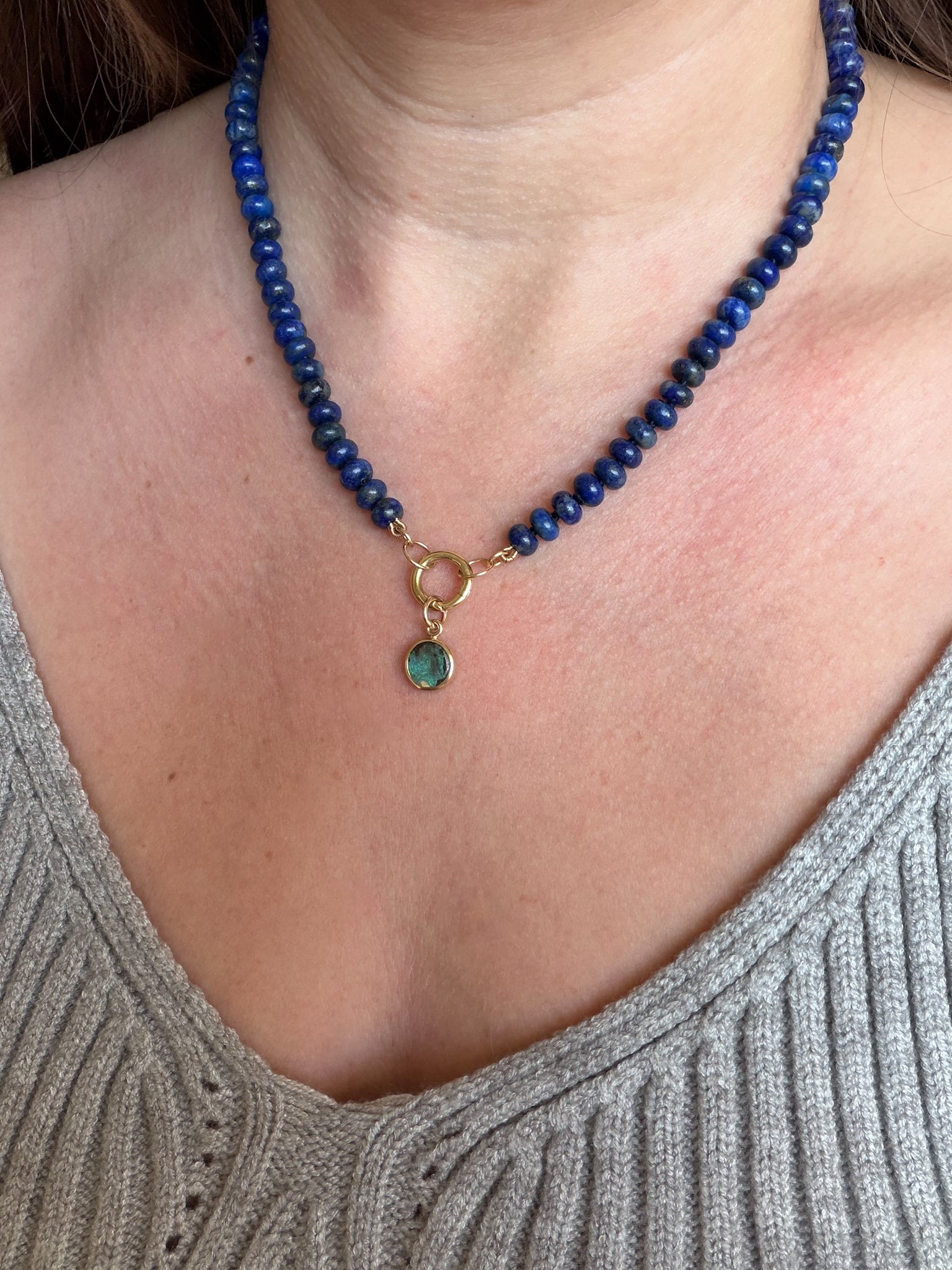 Midnight Blue, Lapis Lazuli Strand in 14k Gold – Brittany Myra Jewelry