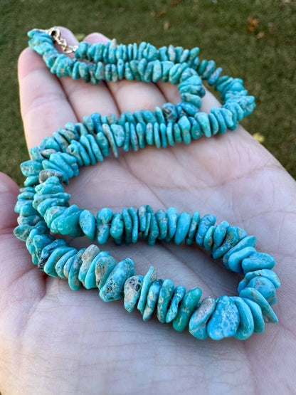 Hansel - Arizona Turquoise Beaded Necklace Solid Gold