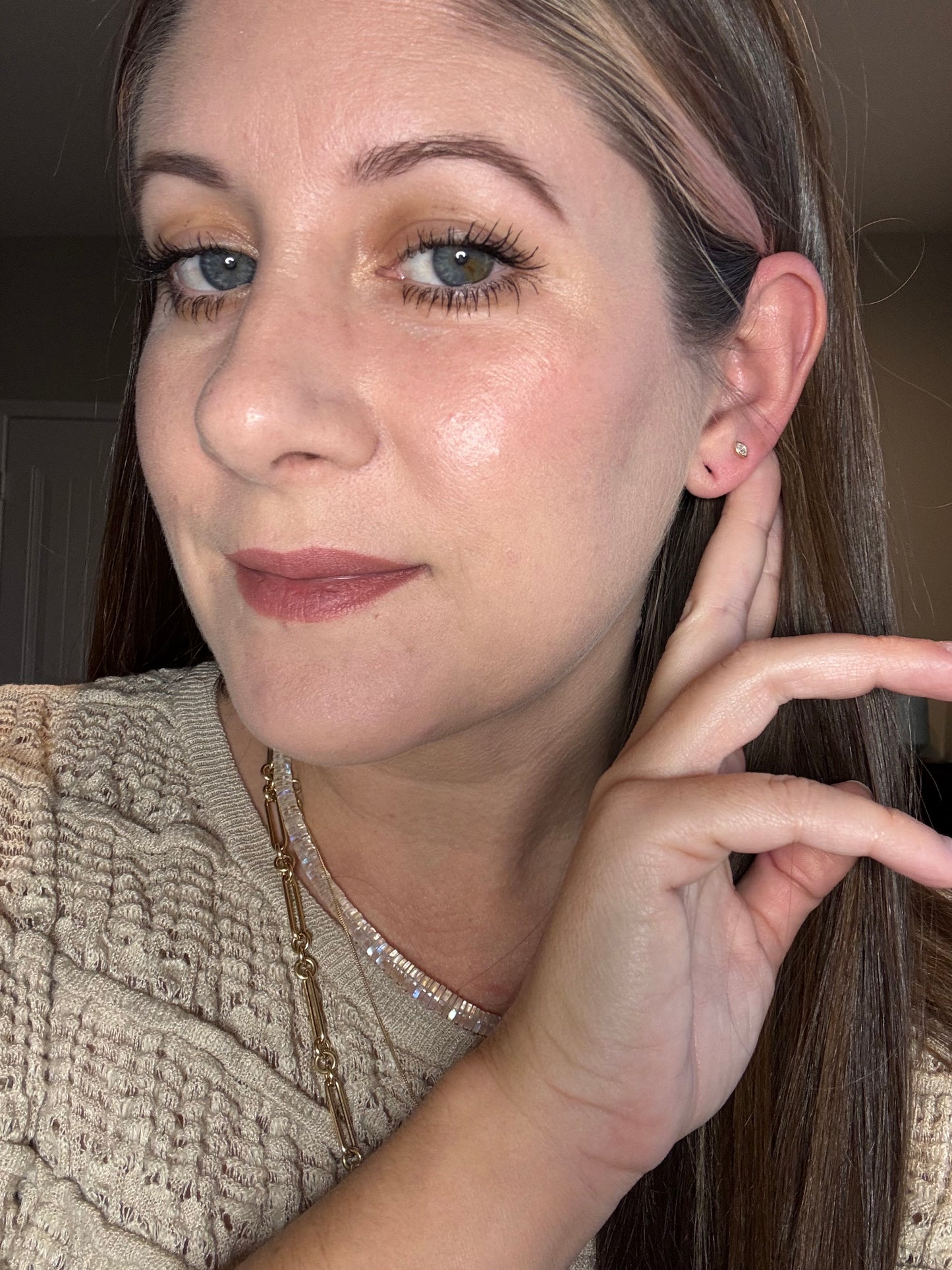 Nova Ray Natural Diamond Marquise Studs 14k Gold