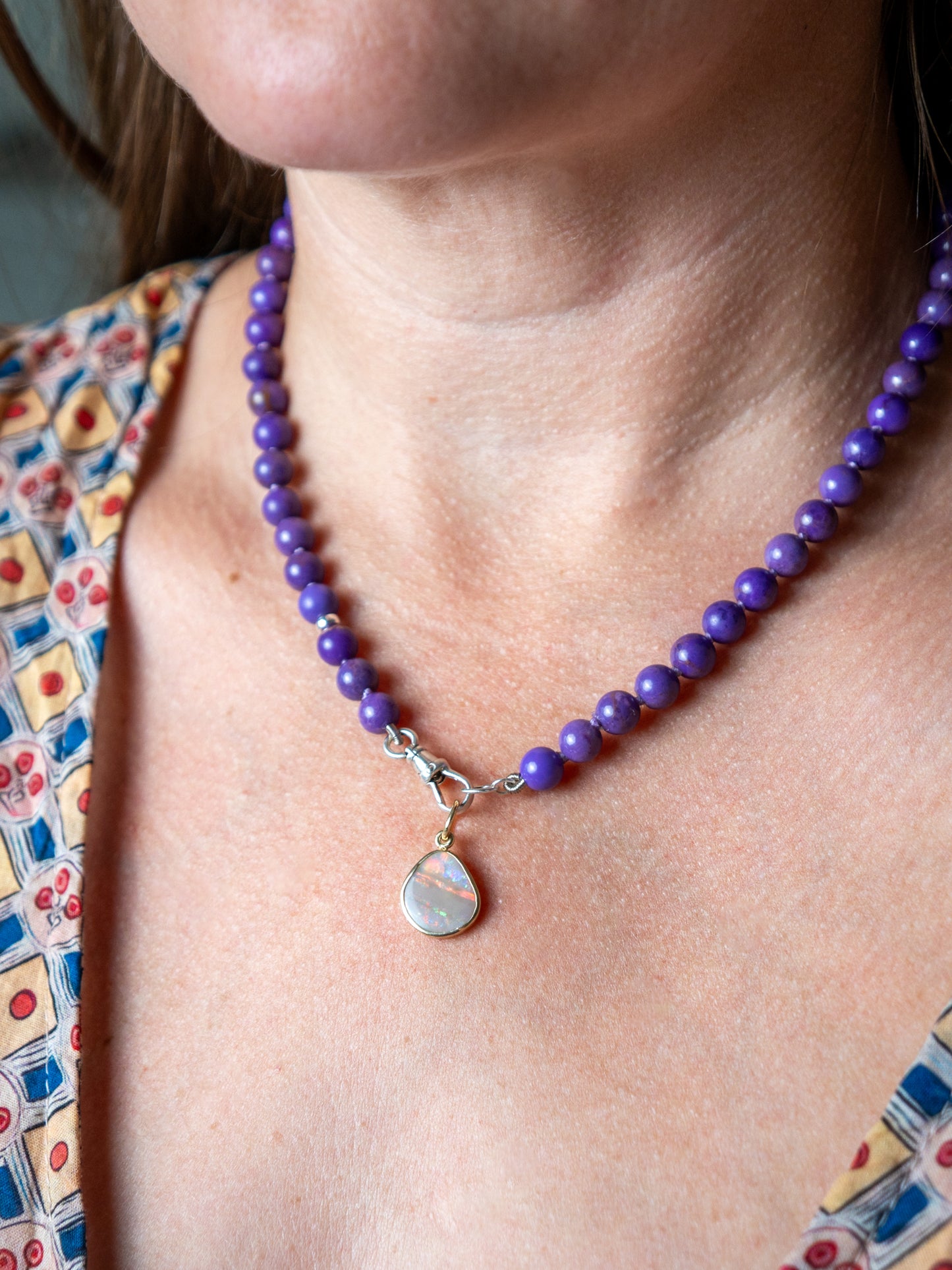 Phosphosiderite Jawbreaker Necklace