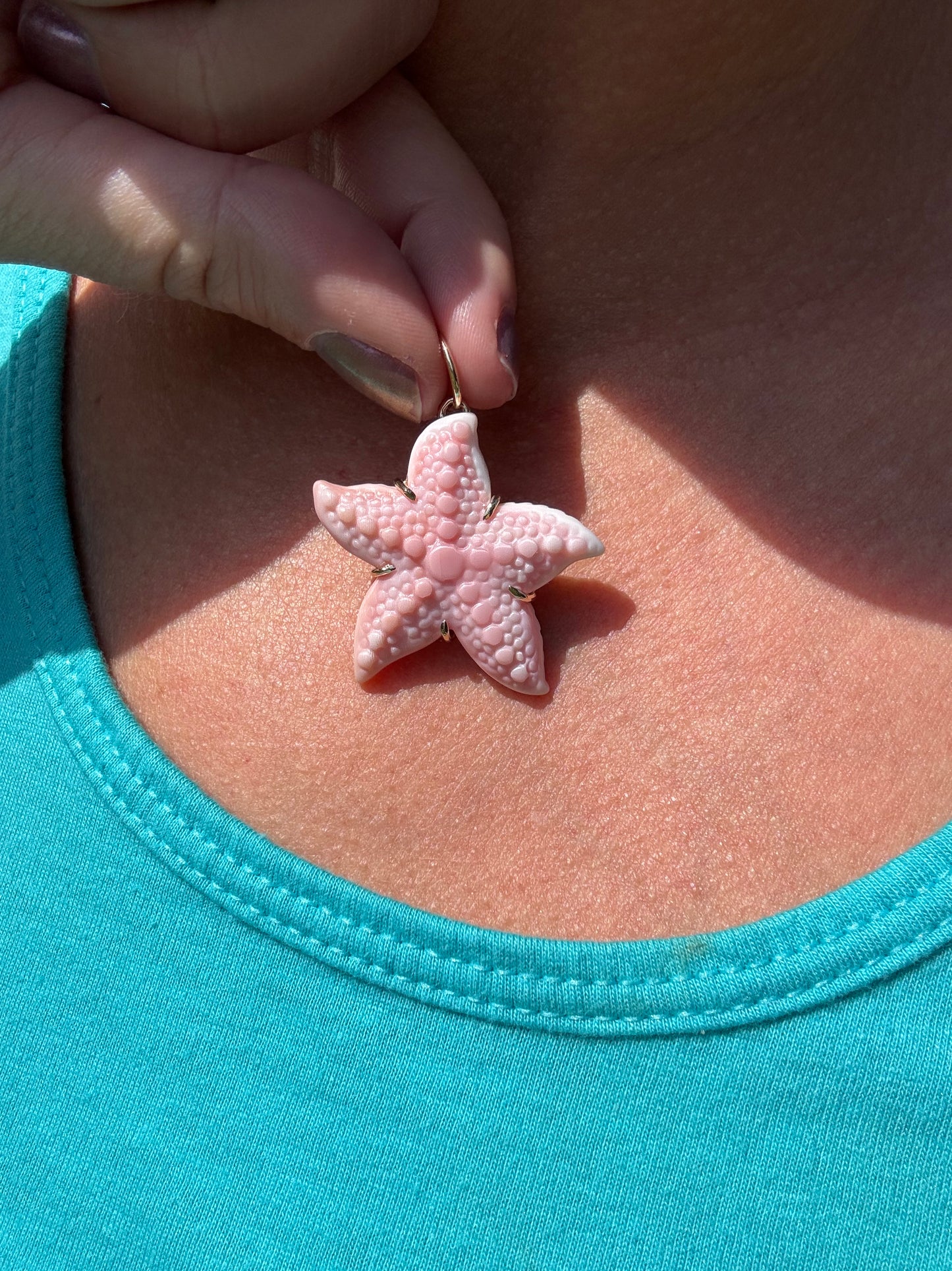 14k Starfish Pendant - Queen Conch