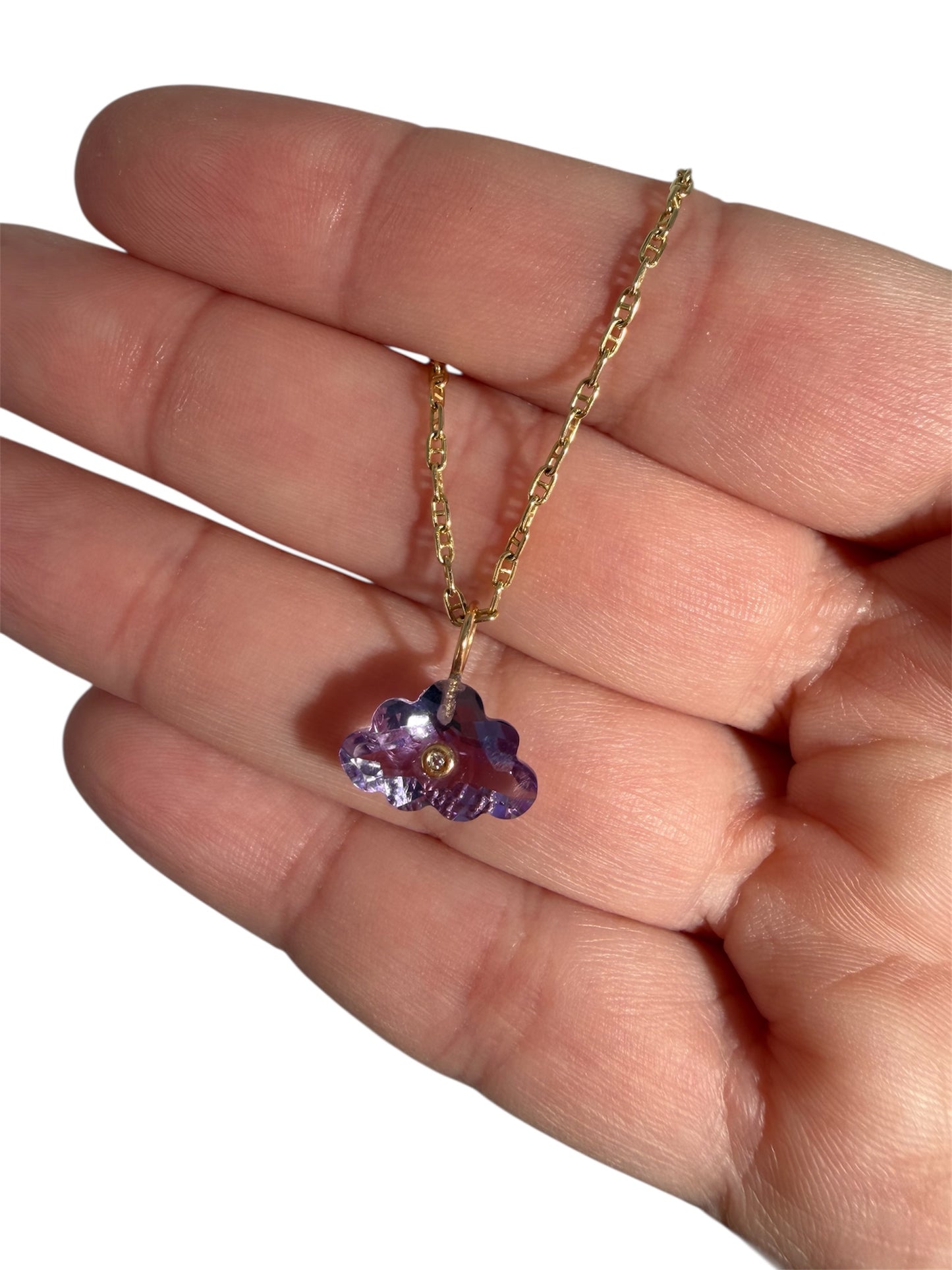Amethyst Cloud with Diamond, 18k Gold