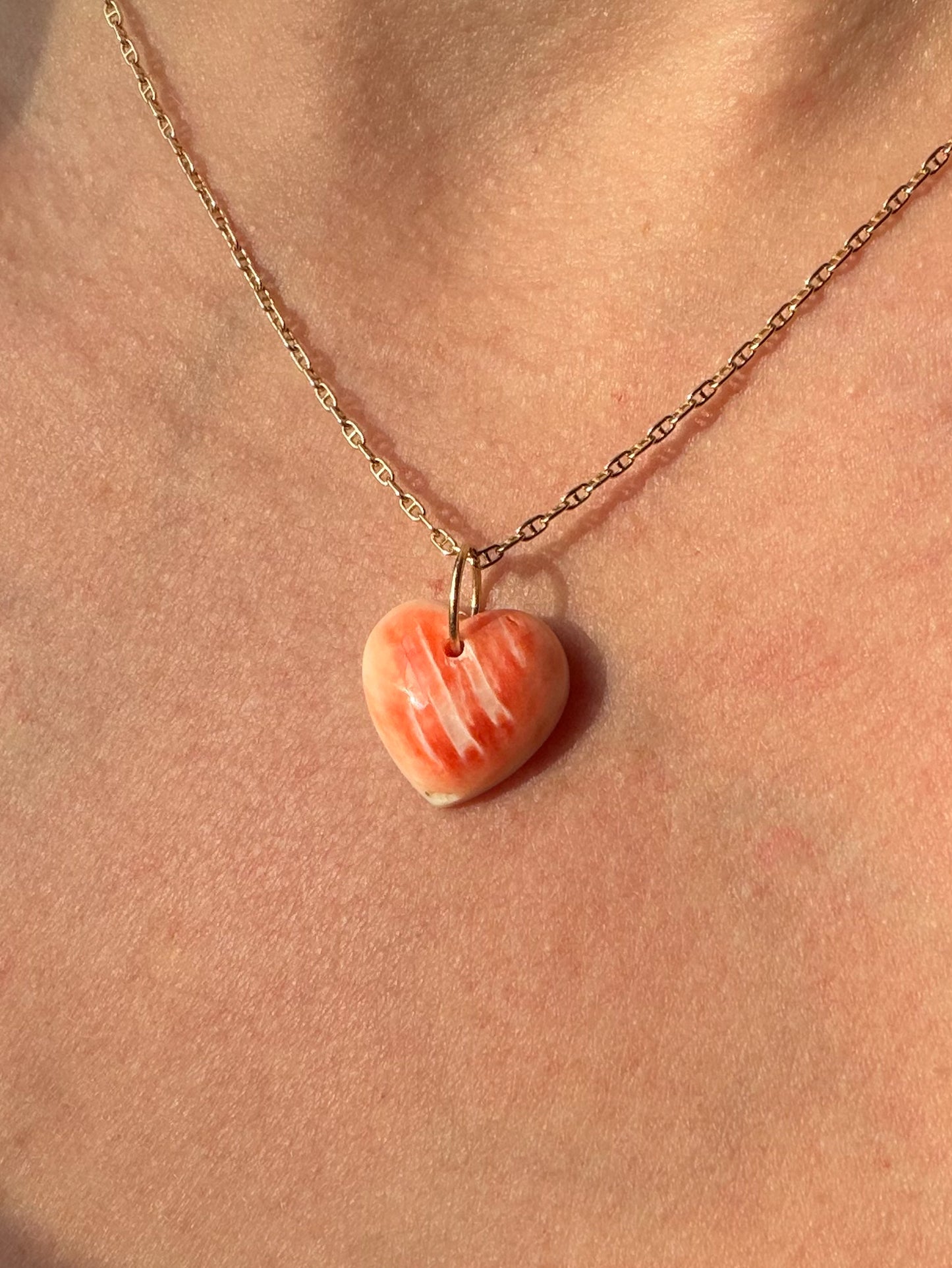 Max - Spiny Oyster Shell Heart Charm