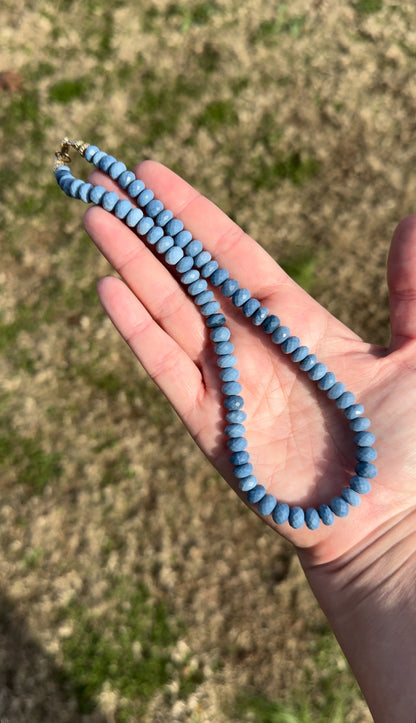 Blue Oregon Opal Beaded Necklace