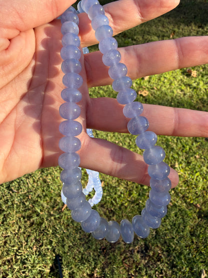 Namibian Chalcedony Strand Sterling Silver, Made to Order