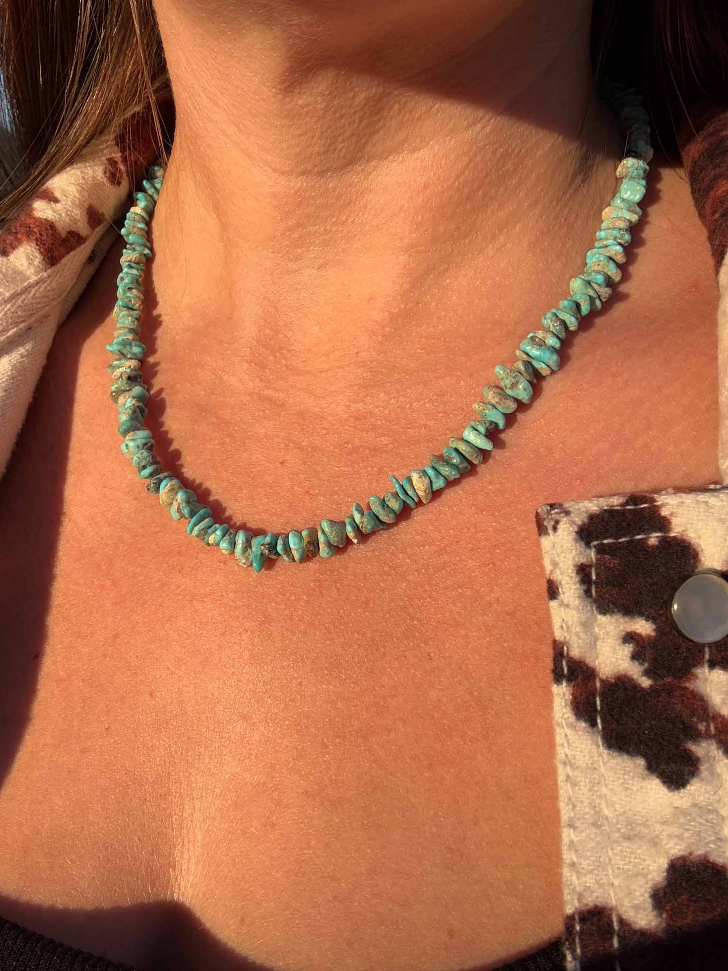 Hansel II - Arizona Turquoise Beaded Necklace Gold Filled