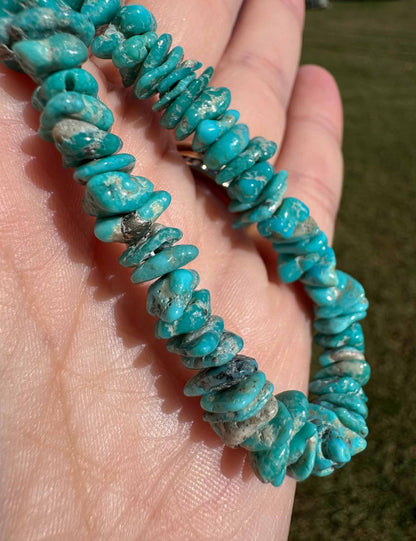 Hansel - Arizona Turquoise Beaded Necklace Solid Gold