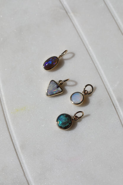 Little World Boulder Opal Charm 14k